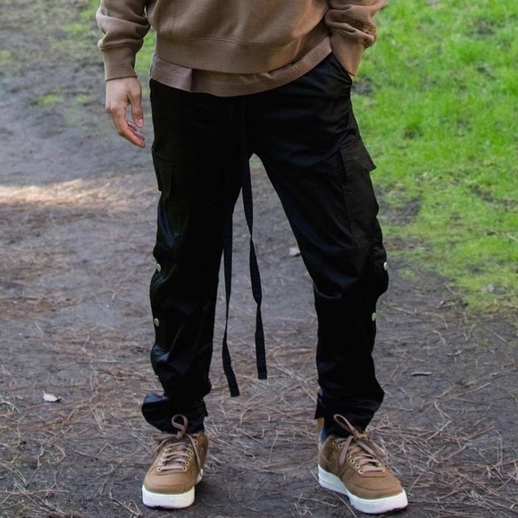 Slim Black Cargo Pants